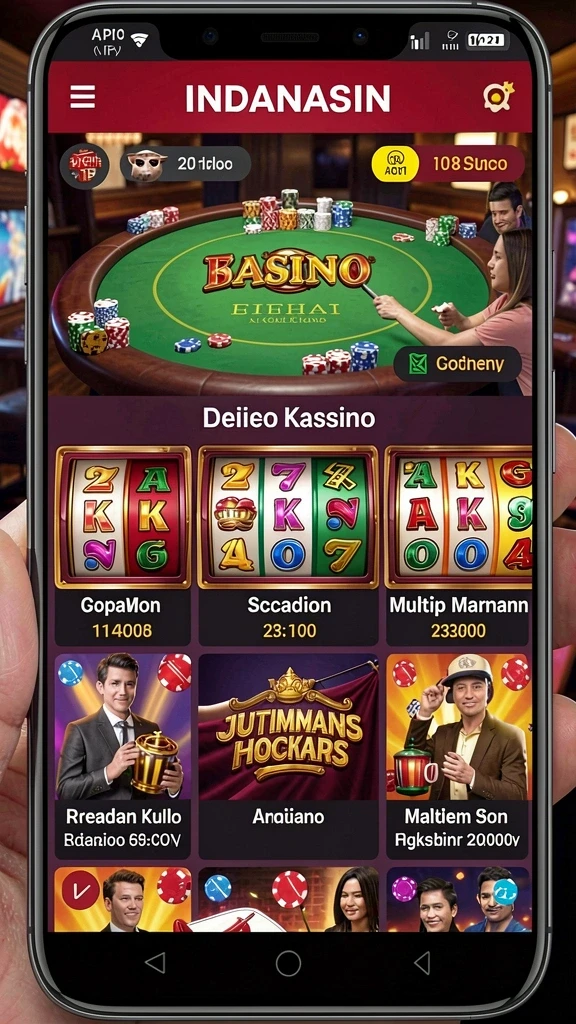 bos5000 - Screenshot menunjukkan pilihan permainan yang beragam.