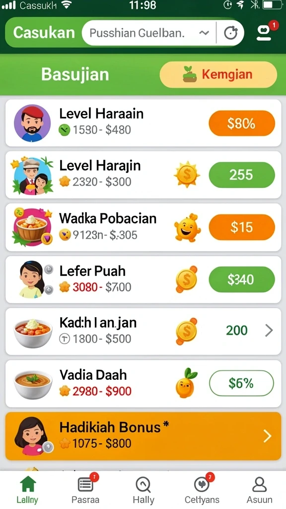 hartaspin - Tantangan seru dengan leaderboard untuk kompetisi antar pemain.